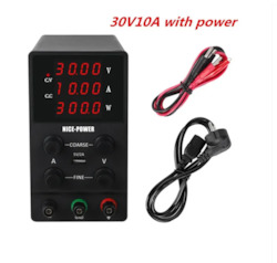 30V10A Adjustable Switching Regulated DC Power Supply 4 Digital Display with USB