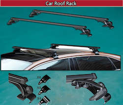 2 x Universal 120cm Car Roof Rock Cross Bars (Color: Black )