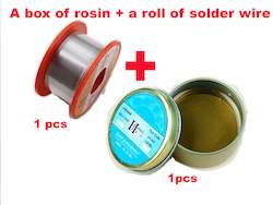 1 Solder Wire 0.8mm Tin Lead Solder and 1 Rosin Flux Welding Assistant Soldering