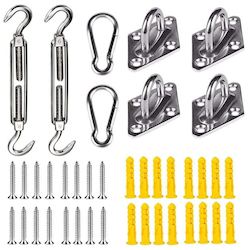 Sun Shade Sail Hardware Kit Set 304 Stainless Steel for Rectangle and Square sail