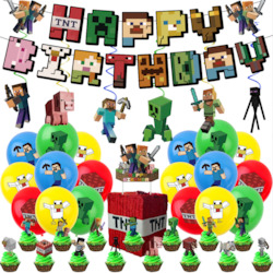 Minecraft pixel Balloons Birthday Party Decoration Balloon Party Birthday