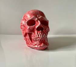 Skull-Red & White
