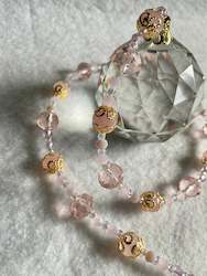 Hanging Crystals: Hanging Crystal-Rose Quartz