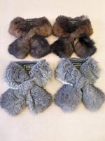 Wool textile: Possum fur scarf collar - set of 4
