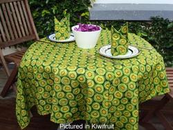Kiwifruit cafe set - tablecloth &. Napkins