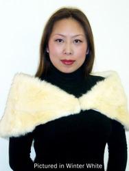 Wool textile: Possum fur ball stole