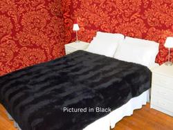 Wool textile: Possum fur full bed throw - queen size