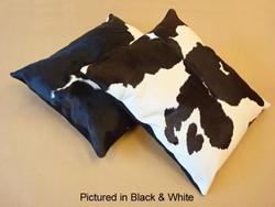 Wool textile: Moomoo cowskin cushion cover pair