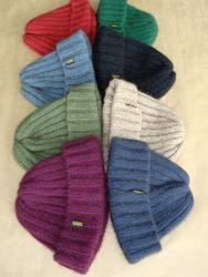 Wool textile: Possum merino rib knit beanie