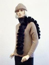 Wool textile: Possum fur caterpillar scarf