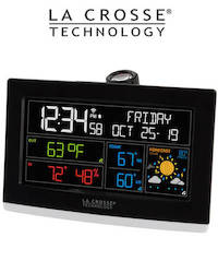 La Crosse WIFI Projection Alarm Clock with AccuWeather Forecast C82929