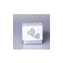 Heart Silver/white Wedding Box