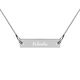 Engraved Silver Bar Chain Necklace 'Fuluola' Beautiful (Niuean)