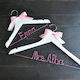 Personalized Pink Wire Wedding Hanger