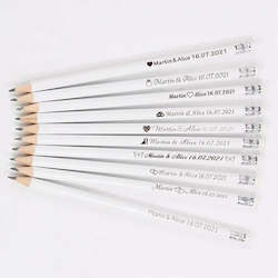 Personalised Engraved Wooden Pencils (Set of 20/50/100)