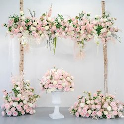 DIY Real Look Pink Wedding Flower Arrangements