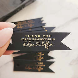 Event, recreational or promotional, management: Personalised Wedding Favor Gift Tags