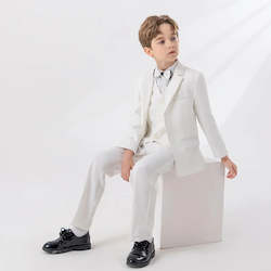 Event, recreational or promotional, management: Timeless White Wedding Boys Suit Set