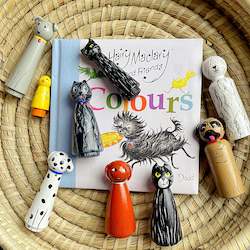 Character Pegs: Hairy Maclary inspired peg set 8-10cm