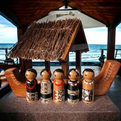 Polynesian Vaka, pegs and beach fale
