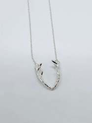 Necklace: Sterling Silver Antler Necklace
