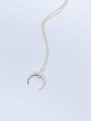 Necklace: Sterling Sliver Crescent Horn