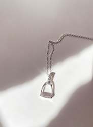 Necklace: Sterling Silver Stirrup Necklace