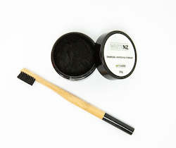 Charcoal Teeth Whitening Powder with Bamboo Toothbrush (4 colours)
