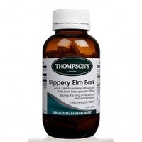 Health supplement: Thompsons Slippery Elm Bark 60 chewable tabs Thompsons