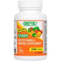 Health supplement: Deva 1-A-Day Multi Vitamin & Mineral (Iron-Free) 90 tabs Deva Nutrition