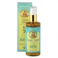 Badger Baby Oil Glass Bottle Pump 118ml Badger