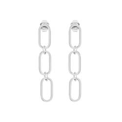 Internet web site design service: Revival Chain Link Earrings  Silver