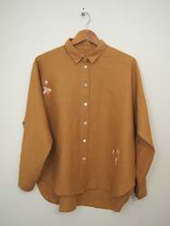 Tops: Tosca shirt - Embroidered Honey