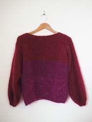 Hand knit jumper - garnet