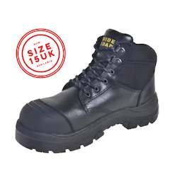 690BL - Black Lace Up Safety Boot 15cm (6")