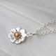 Mt Cook Lily Necklace/ 9CT Yellow Gold and Silver