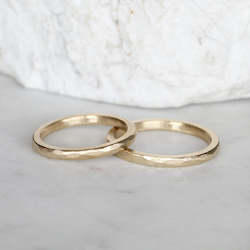 Jewellery manufacturing: Hammered Ring/ 9ct Yellow Gold