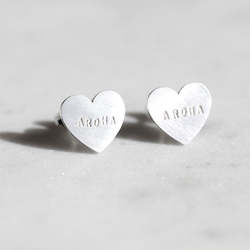 Jewellery manufacturing: Stamped Heart Earrings