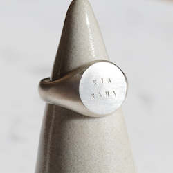 Jewellery manufacturing: Round Signet Ring/ Custom Stamping