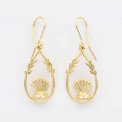 Fantail Bird Earrings/ 14ct Gold Plated