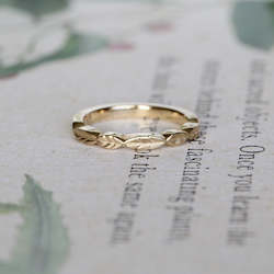 Jewellery manufacturing: Leaf Ring/ 9ct Yellow Gold