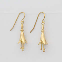 Tree Fuchsia Earrings/ 14ct Gold Plated