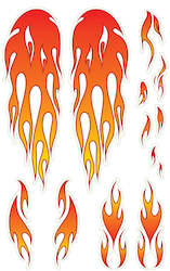 Product design: Wishbone Stickers - Flames