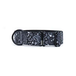 Martingale Collars: Black Paisley Martingale Dog Collar
