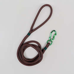 Handcrafted Leads: Green & Brown Rope Leash