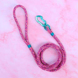 Handcrafted Leads: Marshmallow Rope Leash - Teal