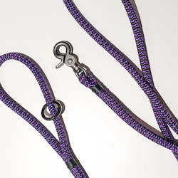 Handcrafted Leads: Trigger Clip Rope Leash - Zippy Purple