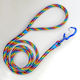 Black Rainbow Rope Leash - Blue