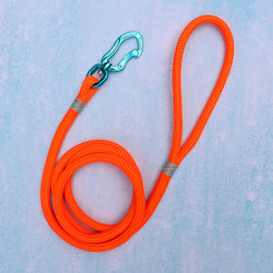 Teal & Fluro Orange Rope Leash