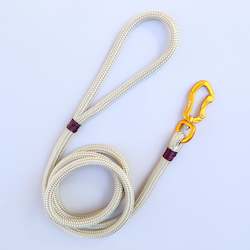 Handcrafted Leads: Gold & Champagne Rope Leash